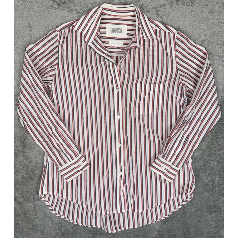 Grayson Shirt Womens 01 Multicolor Striped Long Sleeve Button Up The Hero Cotton